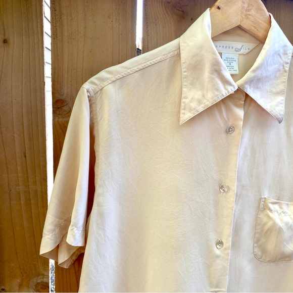 Vintage Silk Express Button-up Top Size Small - Picture 2 of 8